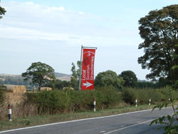 Sign to Fruit Stall